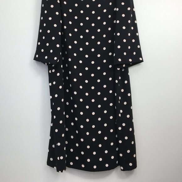 Ann Taylor Black and White Polka Dot Long Sleeve Square Neckline Dress Size 18T - Picture 2 of 8